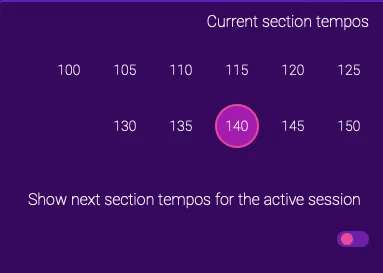 Tempos in the Performance View